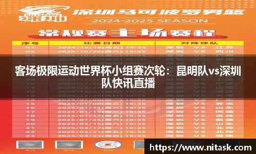 客场极限运动世界杯小组赛次轮：昆明队vs深圳队快讯直播